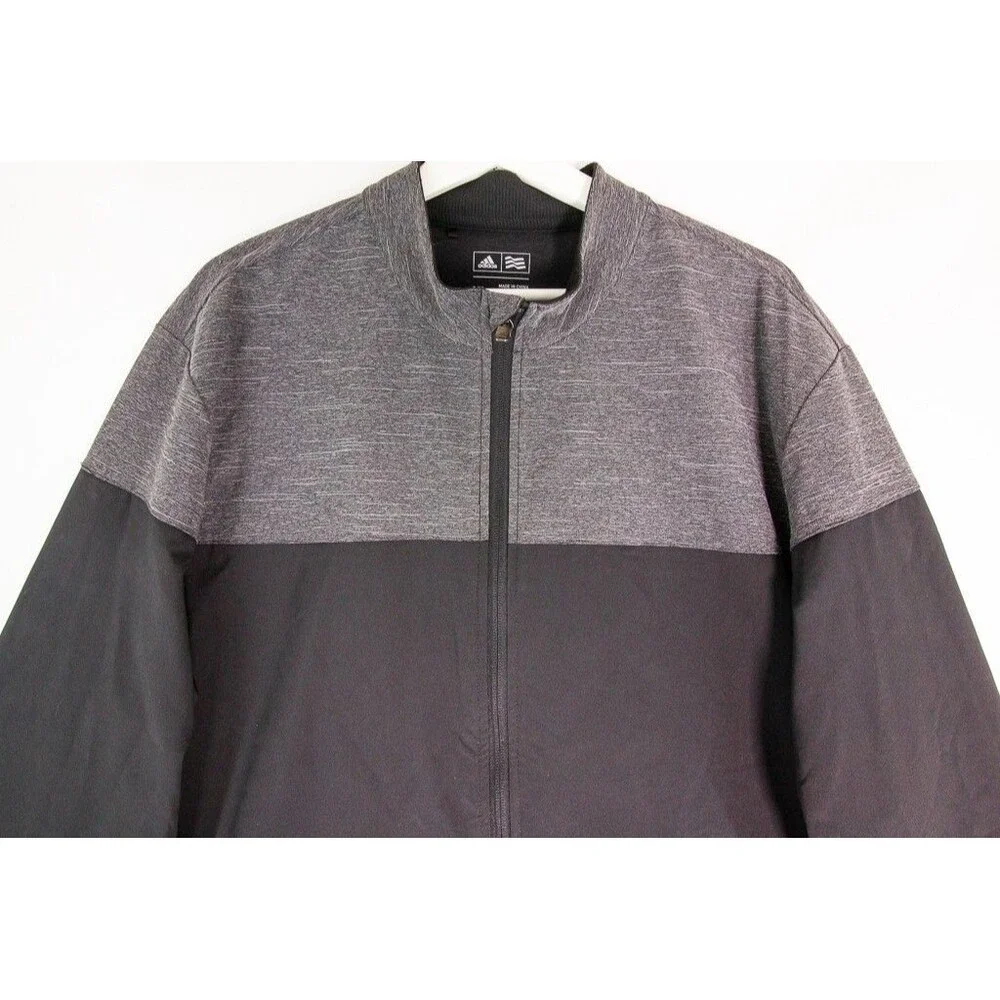 Adidas Golf Full Zip Heathered Gray Jacket Men’s Size XL